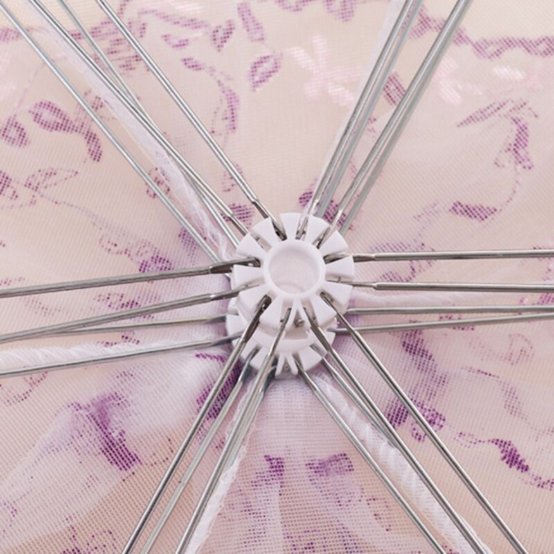 Tolmukindel kokkupandav toidukate Toiduvalmistamise tööriistad Putukakindel vihmavarju stiilis lauakate Võrgust hingav köögividinad Piknik