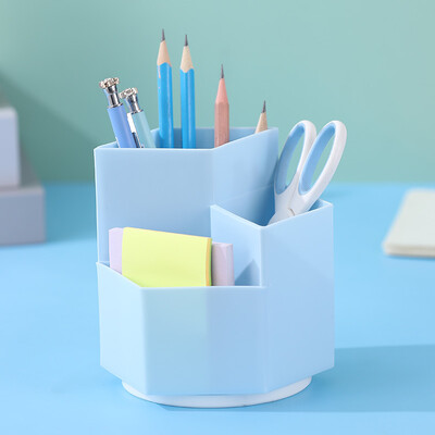 Pööratav pliiatsihoidja pliiatsi hoiukast üliõpilase lauaarvuti kontori kirjatarbega majapidamises kasutatav multifunktsionaalne meigipintsli karp