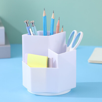 Pööratav pliiatsihoidja pliiatsi hoiukast üliõpilase lauaarvuti kontori kirjatarbega majapidamises kasutatav multifunktsionaalne meigipintsli karp
