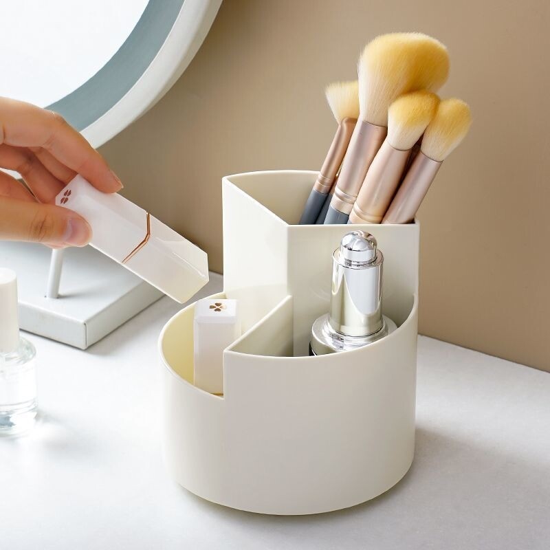 Pööratav pliiatsihoidja pliiatsi hoiukast üliõpilase lauaarvuti kontori kirjatarbega majapidamises kasutatav multifunktsionaalne meigipintsli karp