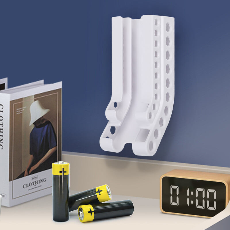 Patarei renni jaotur AA & AAA Combo Väike patarei redelihoidja Seinakinnitus Panipaik Kodus Korraldaja Patareid konteineri hoidik