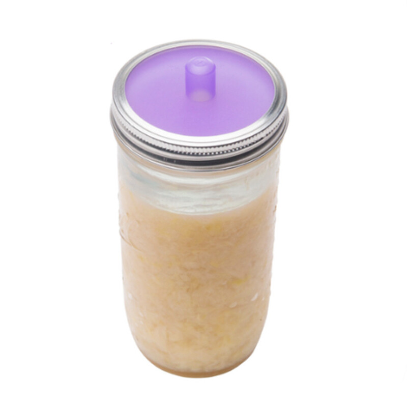 2tk silikoonist veevaba kääritatav õhuluku kaaned, mis katavad roostevabast terasest riba laia suuga Mason Jar suletud kaanega köögitarvikute jaoks