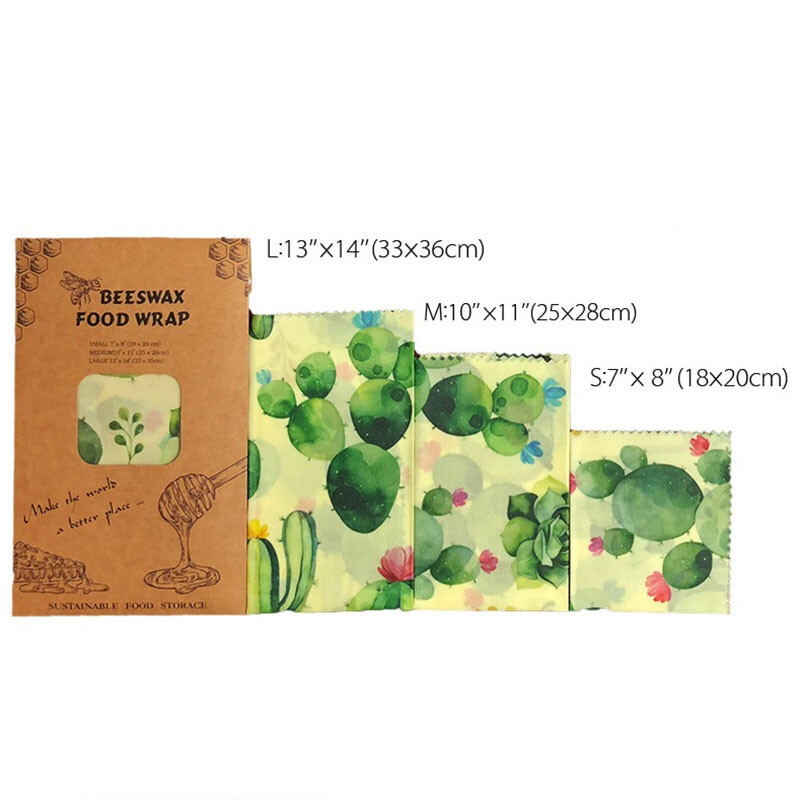 Кърпа за поддържане на свежестта на храната за многократна употреба Органично съхранение Естествена хранителна опаковка от пчелен восък Екологична кухненска хартия за опаковане на храни