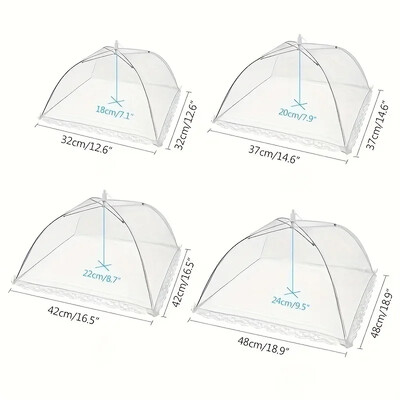 Kokkupandav toiduvõrgust kattega telk Kodu Söögilaud Köök Vastutoit Köögiviljad Puuviljad Vihmavari Hingav putukakindel toidukate