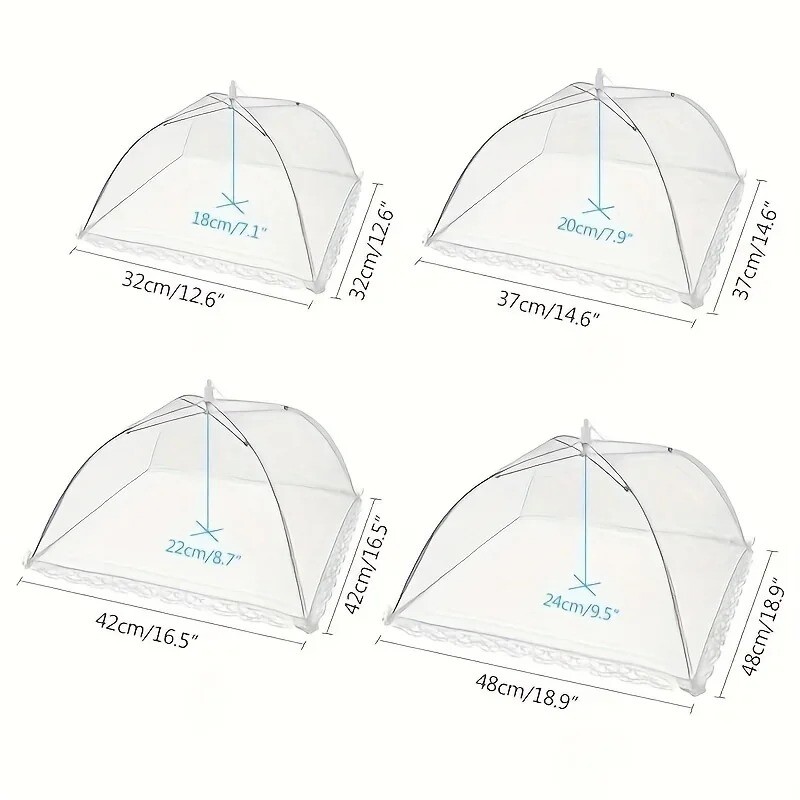 Kokkupandav toiduvõrgust kattega telk Kodu Söögilaud Köök Vastutoit Köögiviljad Puuviljad Vihmavari Hingav putukakindel toidukate