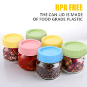 20 τμχ Πλαστικά καπάκια βάζων Mason Καπάκια βάζων Mason ποιότητας τροφίμων Fit κανονικό στόμα 70 χιλιοστών επαναχρησιμοποιήσιμα, με προστασία από διαρροές, Ανταλλακτικά καπάκια βάζων