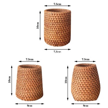 Χειροποίητη μολυβοθήκη Rattan Διακόσμηση σπιτιού Διάφορα Καλάθι αποθήκευσης Επιτραπέζια σκεύη Αποθήκευση Οικιακό στυλό δοχείο Δώρα μαθητών