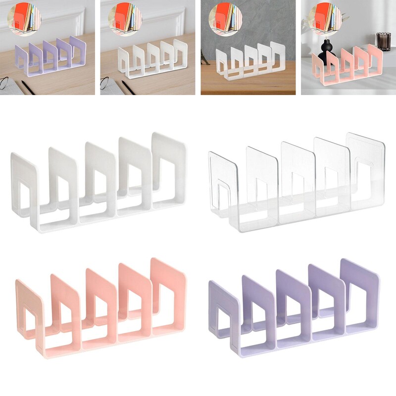 Четири рамки Поставка за книги Акрилни книгоразделители Рафтове за книги Разделители Портмоне Дамска чанта Органайзер за плот Учебна стая Папки с рецепти