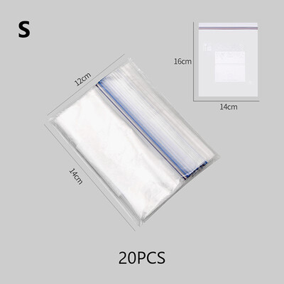 20Pcs Опаковъчни торби Чанта за съхранение на храна Опаковка Пластмасова запечатваща торба за многократна употреба Сандвич Консервиране на храна Кухненски хладилник