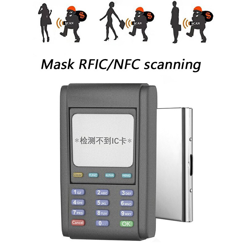 6/10 слота за карти Кутия за съхранение Шофьорска книжка Държач за карти за съхранение Четка против кражба от неръждаема стомана Банка за кредитна карта Метална чанта за карти