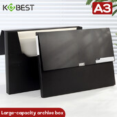 A3 Document File Box Υψηλής ποιότητας πτυσσόμενη πόρπη Παχύ αδιάβροχο μεγάλης χωρητικότητας Πλαστικό χαρτί αποθήκευσης