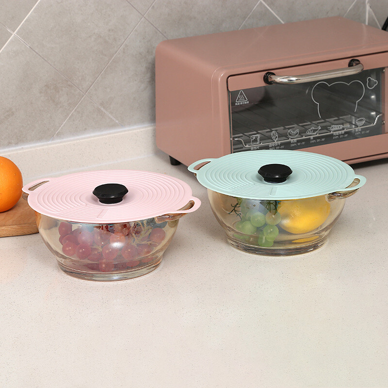 Кухненски домакински прибори Силиконова капачка за запазване на свежестта Голяма, малка и средна запечатана, устойчива на разливане прахоустойчива капачка за саксия 1 бр.