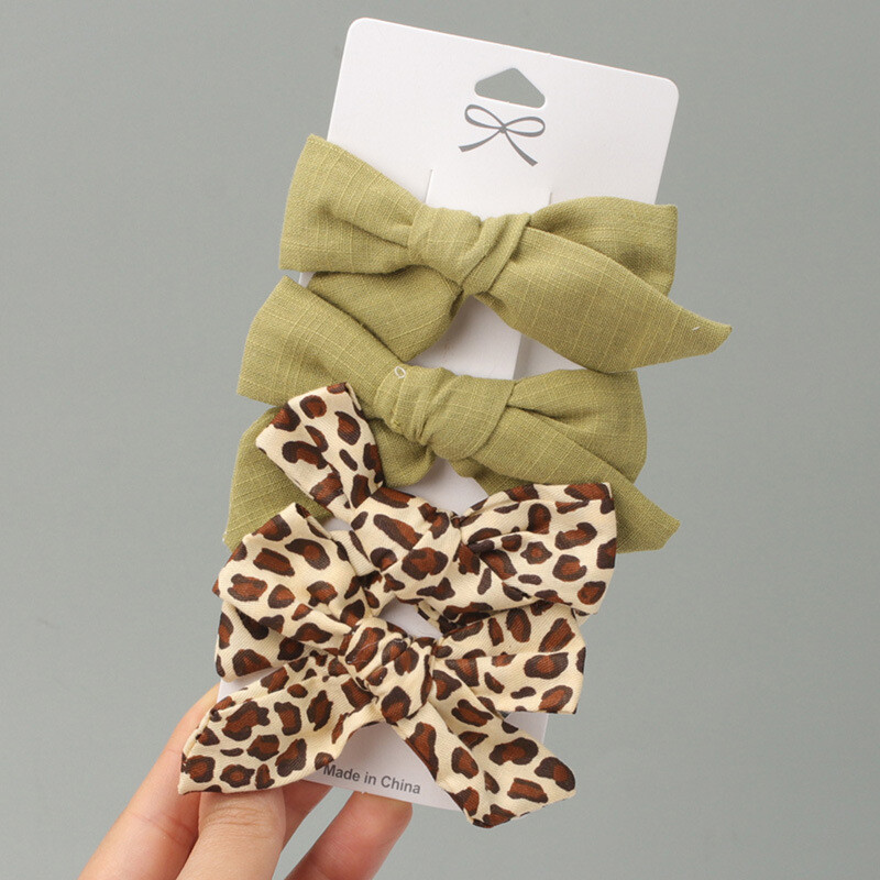 Euroopa ja Ameerika trükitud populaarne lastekangas lillelise kaarjuuksenõelaga, armsad väikese tüdruku küljeklambrid neli ühes kaardis