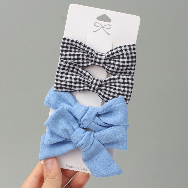 Euroopa ja Ameerika trükitud populaarne lastekangas lillelise kaarjuuksenõelaga, armsad väikese tüdruku küljeklambrid neli ühes kaardis