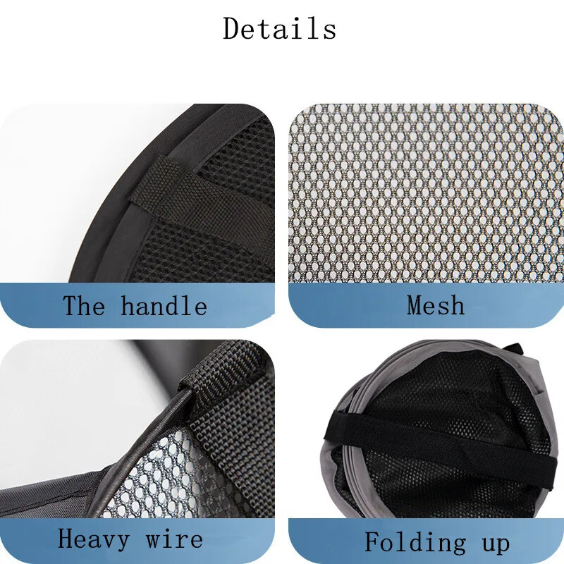 Преносима кошница за пране Домакински Мръсни дрехи Мрежа Сгъваема кутия за съхранение 36x58cm
