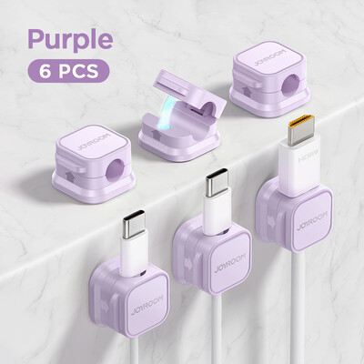 Joyroom Магнитни щипки за кабели Гладък регулируем държач за кабел Под бюрото Управление на кабели Пазител на кабели Органайзер за кабели Държач