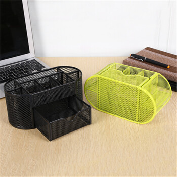 1PC Mesh Organizer γραφείου Πολυλειτουργικό επιτραπέζιο γραφείο γραφείου με συρταριέρα μολυβοθήκη Αναλώσιμα σπιτιού