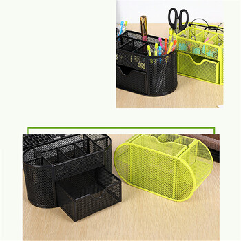 1PC Mesh Organizer γραφείου Πολυλειτουργικό επιτραπέζιο γραφείο γραφείου με συρταριέρα μολυβοθήκη Αναλώσιμα σπιτιού