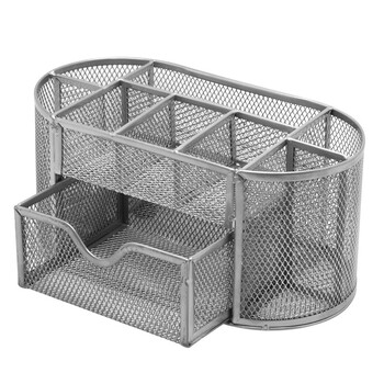 1PC Mesh Organizer γραφείου Πολυλειτουργικό επιτραπέζιο γραφείο γραφείου με συρταριέρα μολυβοθήκη Αναλώσιμα σπιτιού