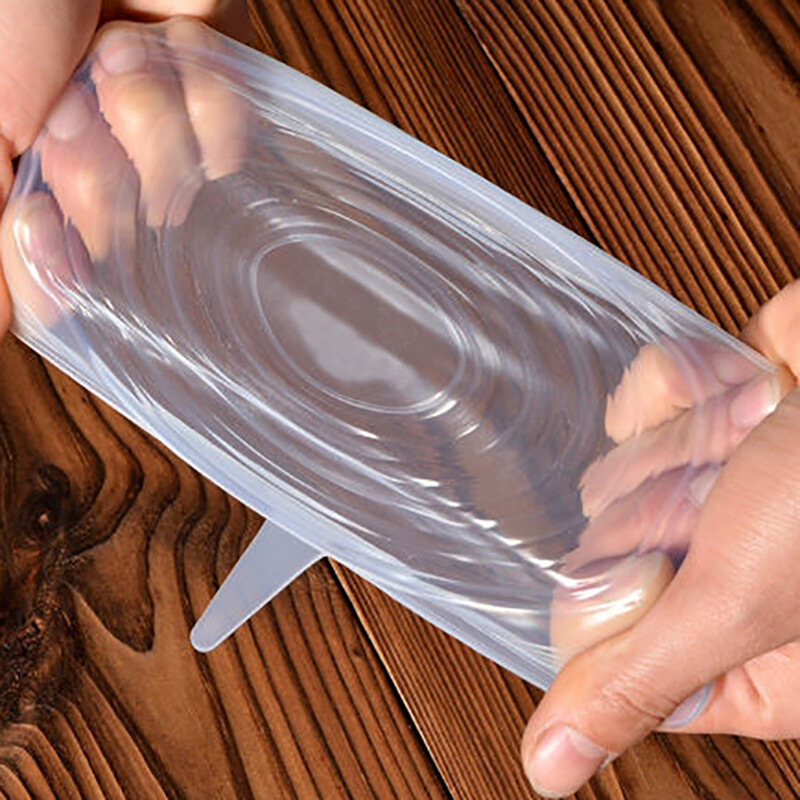 6 tk/partii toidu reguleeritav elastne silikoonist kattekork Universaalsed laiendatavad kaaned purkidele Nõudele kauss korduvkasutatav veniv köök