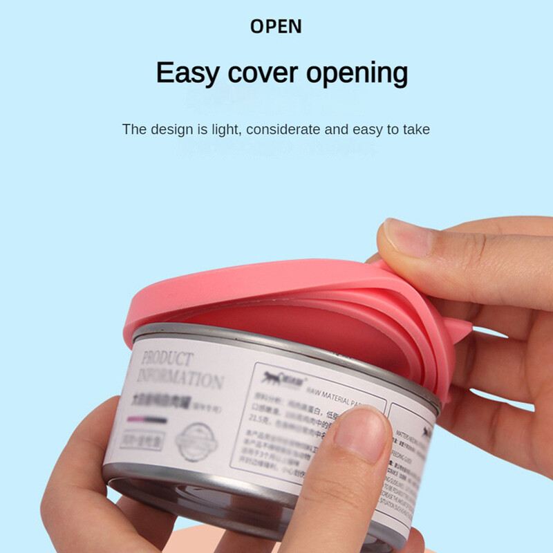 Korduvkasutatavad purgikaaned 3-ühes Lemmikloomatoidu kantopsid Silikoonist kate Koerad Kassid Säilituskaane tihend veniv kate Lemmikloomatarbed