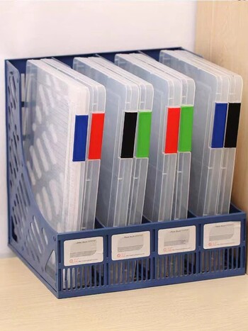 1PC Transparent File Box A4 Plastic PP File Box Για μαθητές Σχολείου Φορητό πολλαπλών επιπέδων διπλής στρώσης αρχείο δεδομένων Ταξινόμηση θέματος