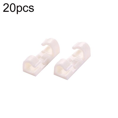 20 tk Isekleepuv kaabliklambri klamber, traat pandla nööri kinnitusvahend, kinnitusvahend kodukontori salvestusruumi andmeliiniklamber