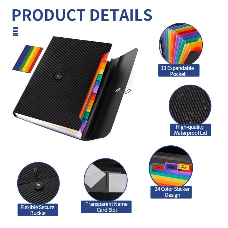 Taskud akordioni failihoidja, A4 Letter-formaadis paberist dokumendikviitungi korraldaja Akordioni failihoidja laiendatavaga