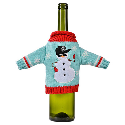 Jõuluveinipudeli kaunistuskomplekt Jõuluvana Lumememm Hirvepudelikaane Riided Köögikaunistus uusaasta jõuluõhtusöögiks