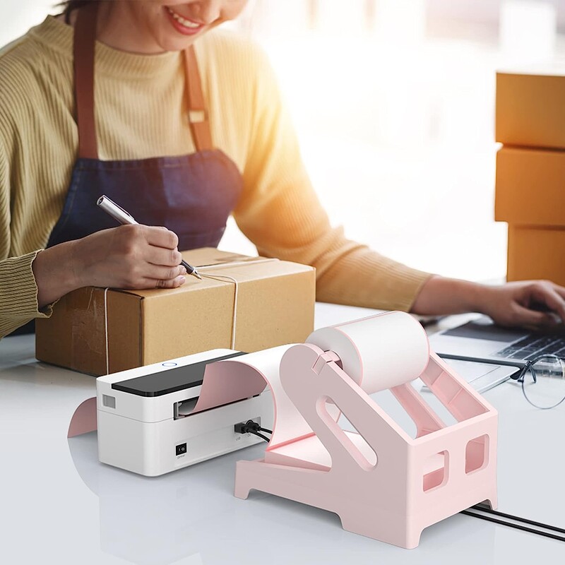 Държач за етикети Phomemo Термичен държач за етикети за ролки и сгънати етикети Стойка за етикети за доставка Настолен принтер Консумативи за аксесоари