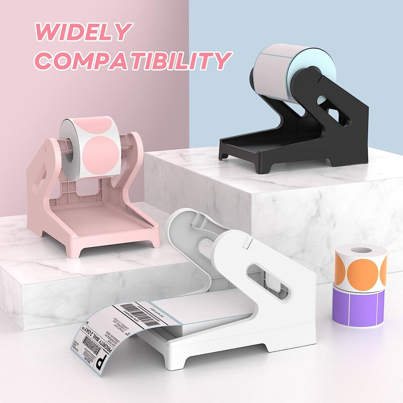 Държач за етикети Phomemo Термичен държач за етикети за ролки и сгънати етикети Стойка за етикети за доставка Настолен принтер Консумативи за аксесоари