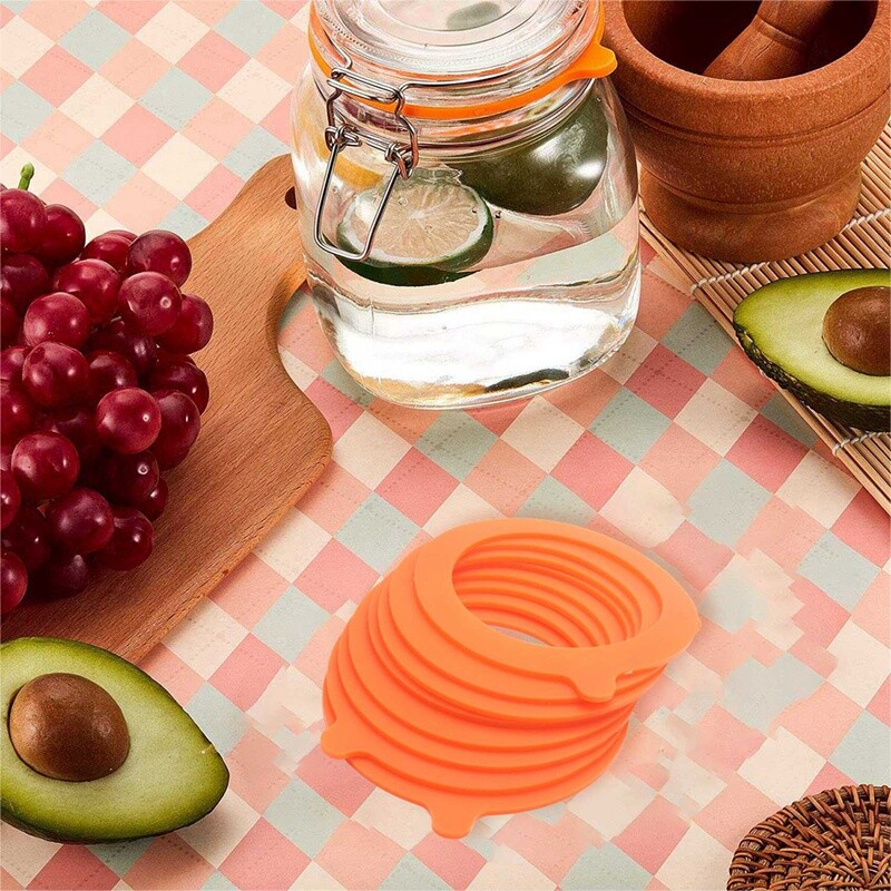 Klaaspurkide kummitihendid, silikoontihendid Purgimistihendid Asendage õhukindlad tihenduskaaned Purgipurkide rõngad