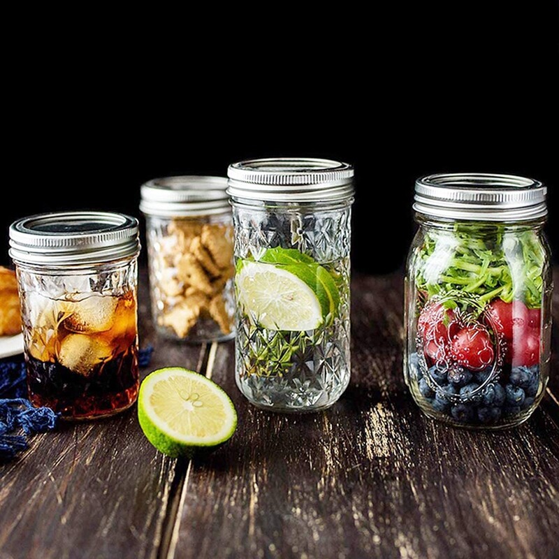 Masoni purkide kaaned ja rõngad pallipurgipurkide jaoks, laia suuga, jagatud tüüpi kaaned lekkekindlad, korduvkasutatavad purgipurkide kaaned