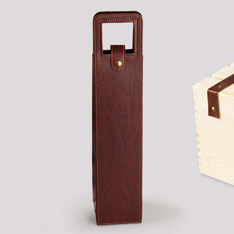 Veinipudel käepärane kott ühevärviline ühe punase veini pakend kinkekarbid PU šampanja veinikott õllepudeli kandekotid