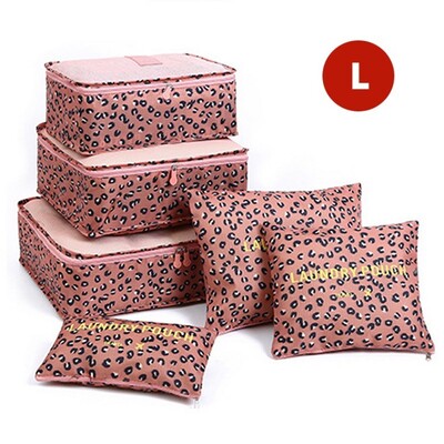 Комплект от 6 части Органайзер за пътуване Чанти за съхранение Куфар Преносим органайзер за багаж Дрехи Подредена торбичка Опаковъчна чанта Комплект Калъфи за съхранение