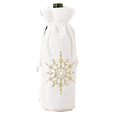 Lumehelbehelmeste disainiga pingutusnöör kinkekoti veinipudeli kate Šampanjapakendi kott peo banketi õhtusöögi kaunistus