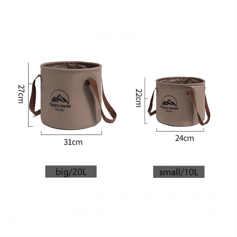 Välitingimustes kokkupandav ämber Multifunktsionaalne kaasaskantav reisitarbed Kalapüügi telkimisveekott PVC hoiukopp Hoiukorv