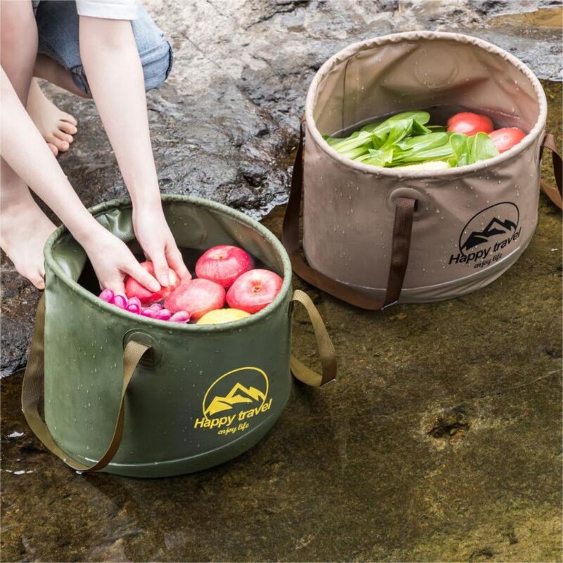 Välitingimustes kokkupandav ämber Multifunktsionaalne kaasaskantav reisitarbed Kalapüügi telkimisveekott PVC hoiukopp Hoiukorv