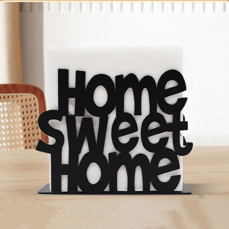 Must salvrätikuhoidja 4,7 x 1,57 x 4 tolli metallist lauaplaadiga eraldiseisev salvrätikujaotur kodus seisev salvrätikujaoturi laud