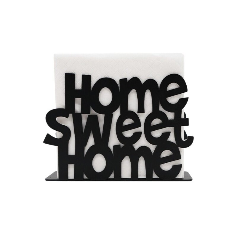 Must salvrätikuhoidja 4,7 x 1,57 x 4 tolli metallist lauaplaadiga eraldiseisev salvrätikujaotur kodus seisev salvrätikujaoturi laud