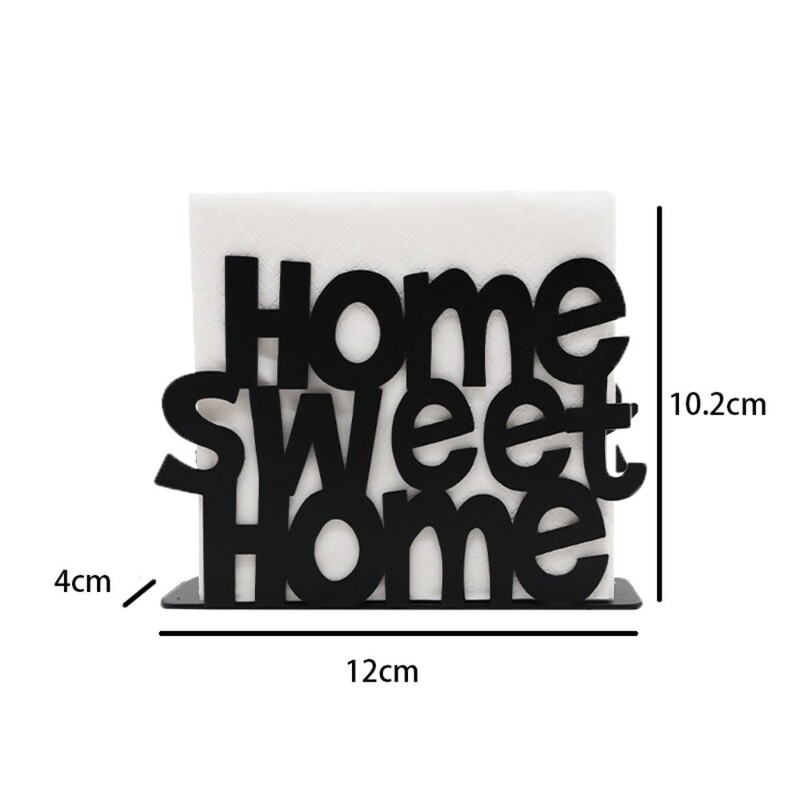 Must salvrätikuhoidja 4,7 x 1,57 x 4 tolli metallist lauaplaadiga eraldiseisev salvrätikujaotur kodus seisev salvrätikujaoturi laud