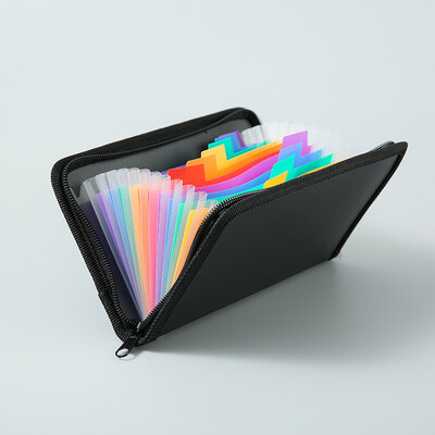 A6 värviline laienev failikaust kott Rahakott 13 kambriga faili kott arve kott Dokumendi tõmblukk korraldaja Kontoritarbed