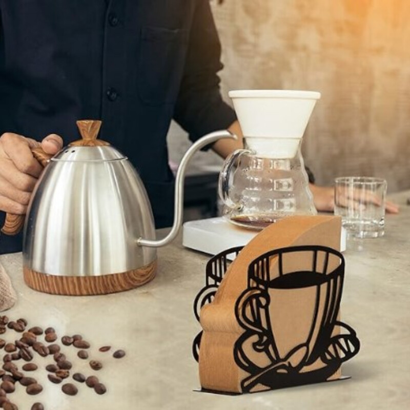 Roostevabast terasest V1V2 kohvifiltri paberihoidja kohvitassi kujuga paberrätikuhoidja majapidamiskontori lauaarvuti kohvinõud teenõud
