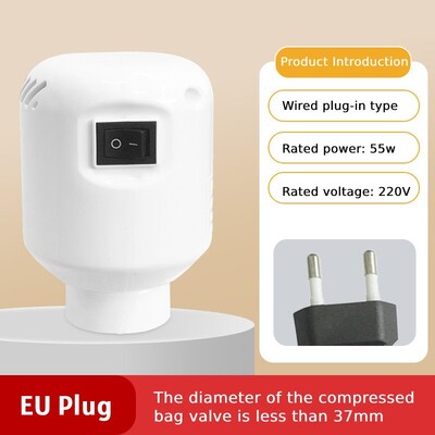 Jaudīgs vakuumsūknis elektriskais gaisa sūknis ar vakuuma hermētisku kompresijas maisiņu drēbju glabāšanas maisiņiem elektriskā blīvēšanas iekārta 220V 55W