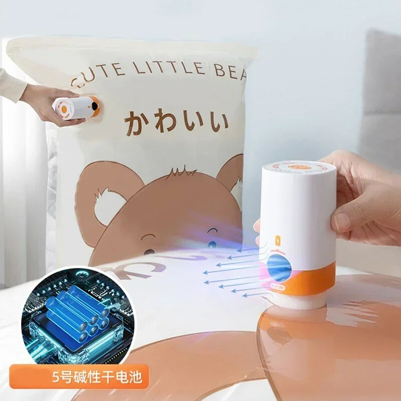 Juhtmevaba akuga võimas vaakumpump 2 režiimiga mini kaasaskantav elektriline õhupump survekotti õhupadja reisi elektripump