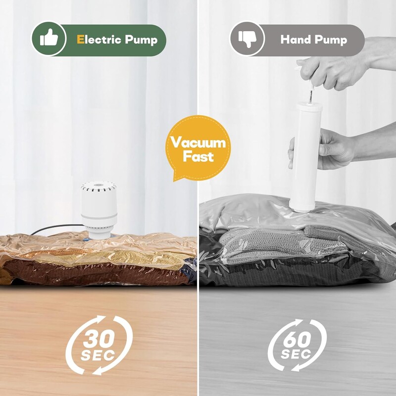 Nešiojamas elektrinis oro siurblys laikymo maišams Vakuuminis siurblys oro kompresorius, USB siurbimo mašina su 4,0 kpa ypač stipriu siurbimu