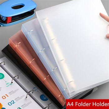 A4 Binder D-Type Punch Folder File Storage Ring Αδιάβροχο δοκιμαστικό χαρτί Φάκελος αποθήκευσης δεδομένων 4 Hole Binder Learning Supplies