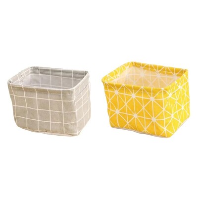 2 бр. Oxford Cute Printing Сгъваеми кошници за съхранение Кошчета за дрехи Настолни компютри Мини кутии Органайзери Книга за гримове Бебешка играчка CD