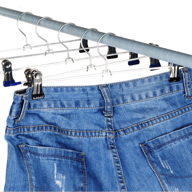 Αντιανεμική σχάρα παντελονιών πολλαπλών χρήσεων, κλιπ ντουλάπας παντελόνι στεγνώματος ρούχων, αντιολισθητική κρεμάστρα ρούχων, 10 τεμάχια
