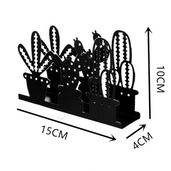 Поставка за салфетки за маса Свободностоящ диспенсер за кърпички Кактус от неръждаема стомана Диспенсер за салфетки за маса в европейски стил